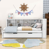 Modern Smart Wood Twin Daybed with Twin Trundle and Storage