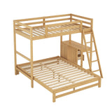 Twin Over Full Bunk Beds with Desk and Storage Drawers - [Wooden, Detachable, L-Shaped]