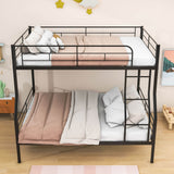 Full XL Over Queen Convertible Metal Bunk Beds for Adults, Kids