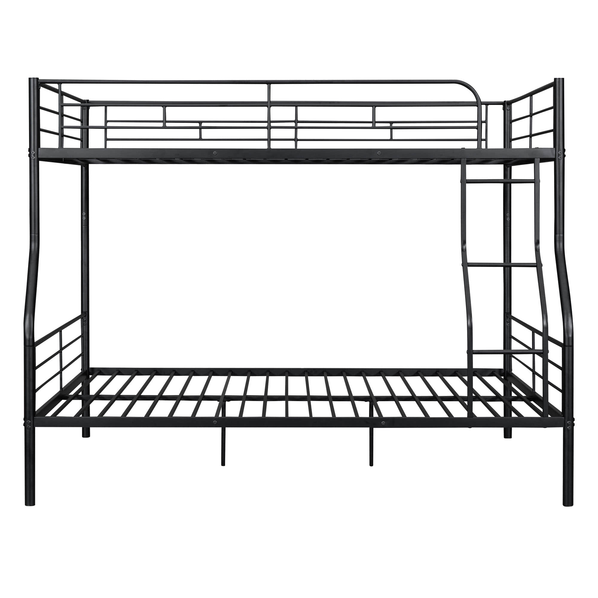 Full XL Over Queen Convertible Metal Bunk Beds for Adults, Kids