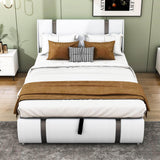 PU Leather Full Size Upholstered Platform Storage Bed - [Hydraulic System]