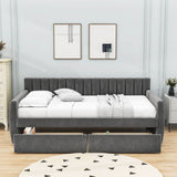 Modern Upholstered Twin Daybed with Storage - [Sofa Bed in Living Room]