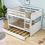 Wooden Full Over Full Standard Bunk Beds with Trundle - [Detachable]