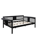 Wood Full Size Daybed with Storage - [Side Shelves]