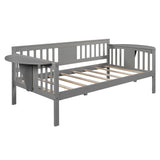 Wood Twin Daybed with Storage - [Side Table/Shelves]