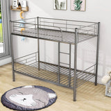 Twin Over Twin Bunk Beds for Kids, Adults - [Metal, Convertible, Small Room]