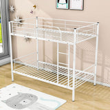 Twin Over Twin Bunk Beds for Kids, Adults - [Metal, Convertible, Small Room]