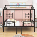 Full Size Metal House Bed Frame for Kids, Toddler