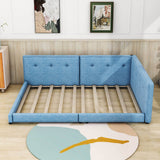 Smart Modern Low Profile Upholstered Full Size Daybed with USB Ports