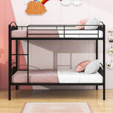 Convertible Twin Over Twin Bunk Beds for Kids, Adults - [Metal, Small Room]