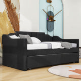 Modern Twin Upholstered Daybed with Trundle