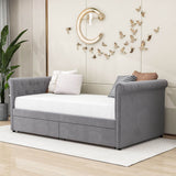 Modern Luxury Twin Size Upholstered Daybed with Storage for Adults