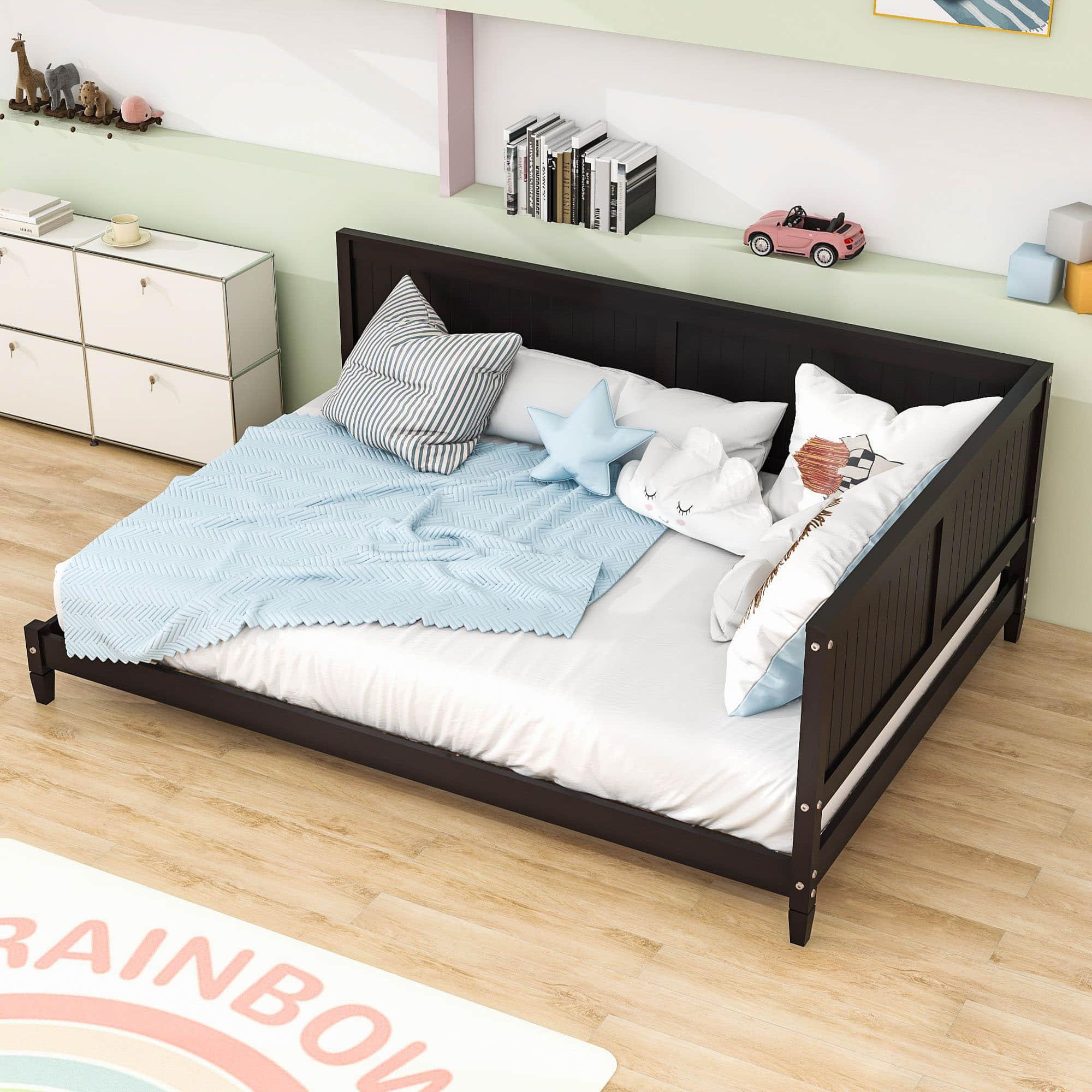 Wood Low Full Size Daybed for Kids, Toddler