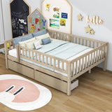 Full Size Toddler Nursery Daybed with Storage Drawers