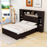 Smart Queen Storage Bed Frame with Headboard and Charging Station