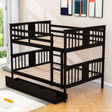 Full Over Full Bunk Beds with Storage Drawers for Kids - [Wooden, Convertible]