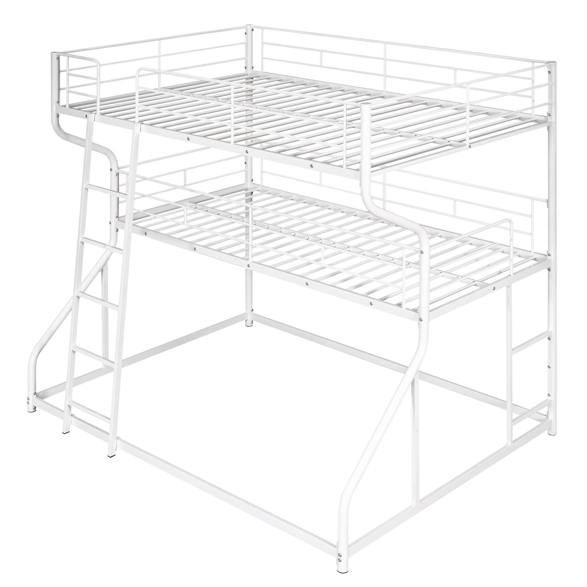 Modern Low Full XL Over Twin XL Over Queen Triple Bunk Beds for Kids - [Metal]