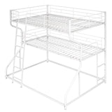 Modern Low Full XL Over Twin XL Over Queen Triple Bunk Beds for Kids - [Metal]