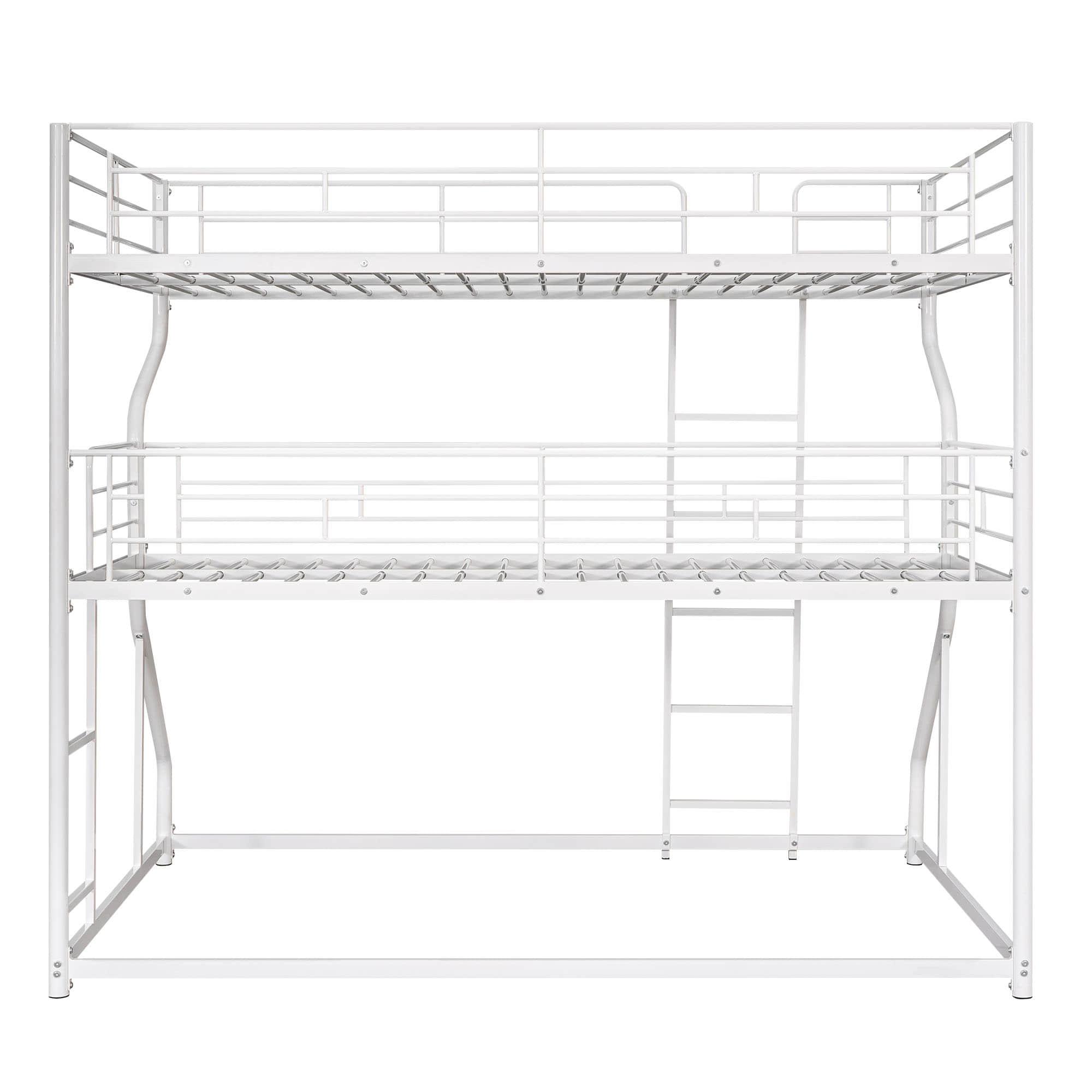 Modern Low Full XL Over Twin XL Over Queen Triple Bunk Beds for Kids - [Metal]