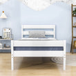 Wooden Twin Bed Frame with Slat Headboard and Footboard