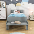 Kids Bed Frame with Headboard and Footboard Bench