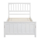 Wood Kids Bed Frame with Headboard and Footboard