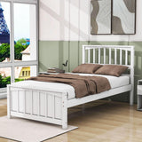 Wood Kids Bed Frame with Headboard and Footboard