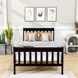 Wood Twin Size Sleigh Platform Bed Frame with Headboard