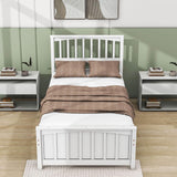 Wood Kids Bed Frame with Headboard and Footboard