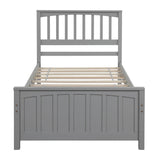 Wood Kids Bed Frame with Headboard and Footboard