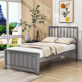 Wood Kids Bed Frame with Headboard and Footboard