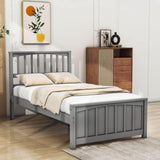 Wood Kids Bed Frame with Headboard and Footboard