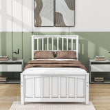 Wood Kids Bed Frame with Headboard and Footboard