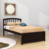 Twin Platform Bed Frame with Storage and Headboard - [Wood, Drawers]