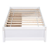 Solid Wood Twin Platform Bed Frame with Storage - [Drawers]