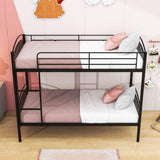 Convertible Twin Over Twin Bunk Beds for Kids, Adults - [Metal, Small Room]