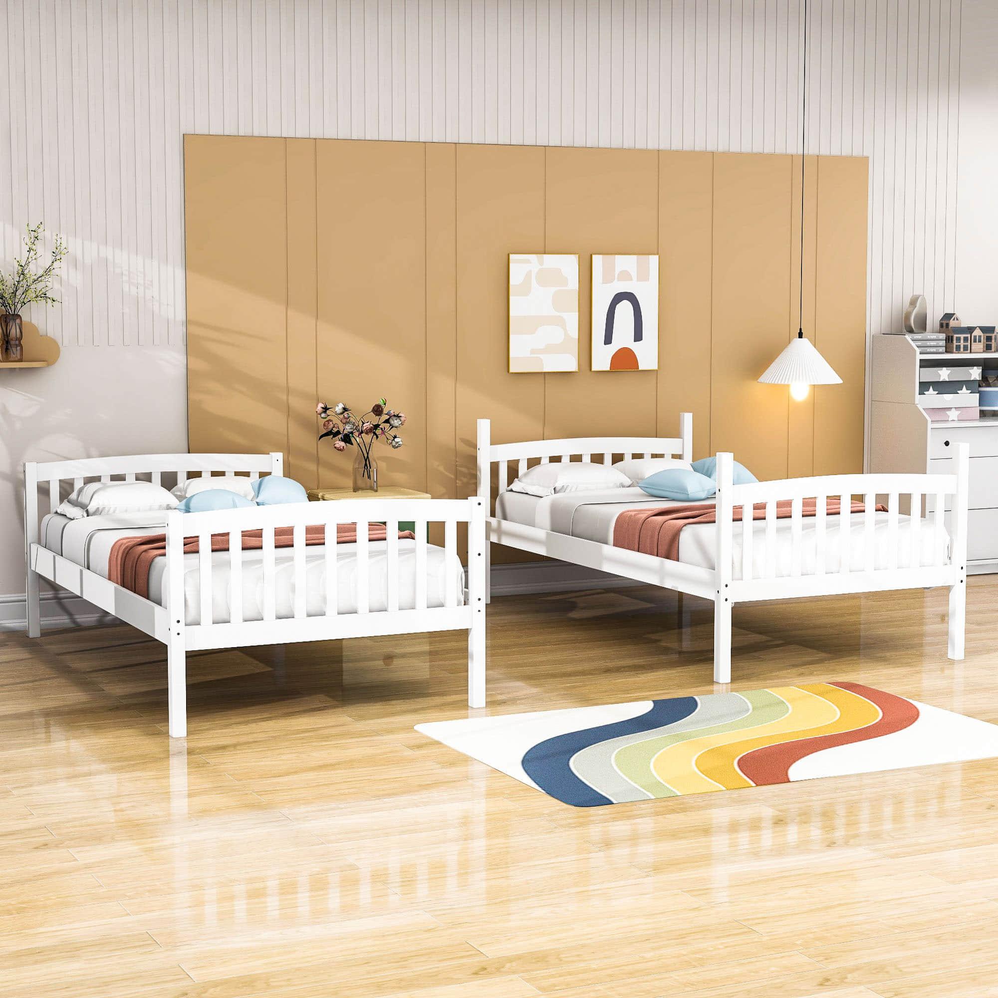 Standard Convertible Modern Twin Bunk Beds for Kids - [Scandinavian]