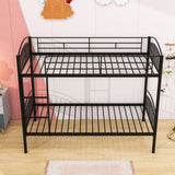 Convertible Twin Over Twin Bunk Beds for Kids, Adults - [Metal, Small Room]