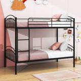 Convertible Twin Over Twin Bunk Beds for Kids, Adults - [Metal, Small Room]