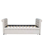 Modern Luxury Twin Size Upholstered Daybed with Trundle for Adults - [Backless]