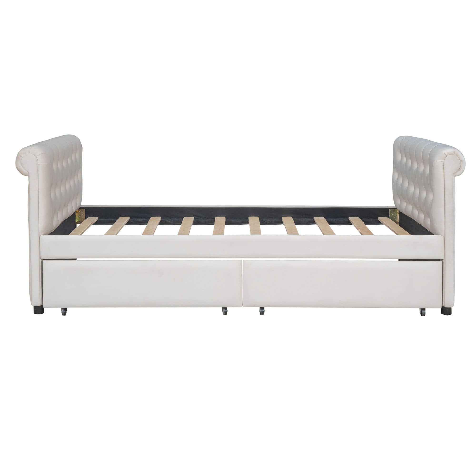 Modern Luxury Twin Size Upholstered Daybed with Storage for Adults