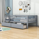 Twin Size Toddler Nursery Daybed with Storage Drawers