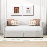 Modern Luxury Twin Size Upholstered Daybed with Storage for Adults