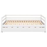 Twin / Double Twin Extendable Pull-out Daybed with Trundle - [Convertible]