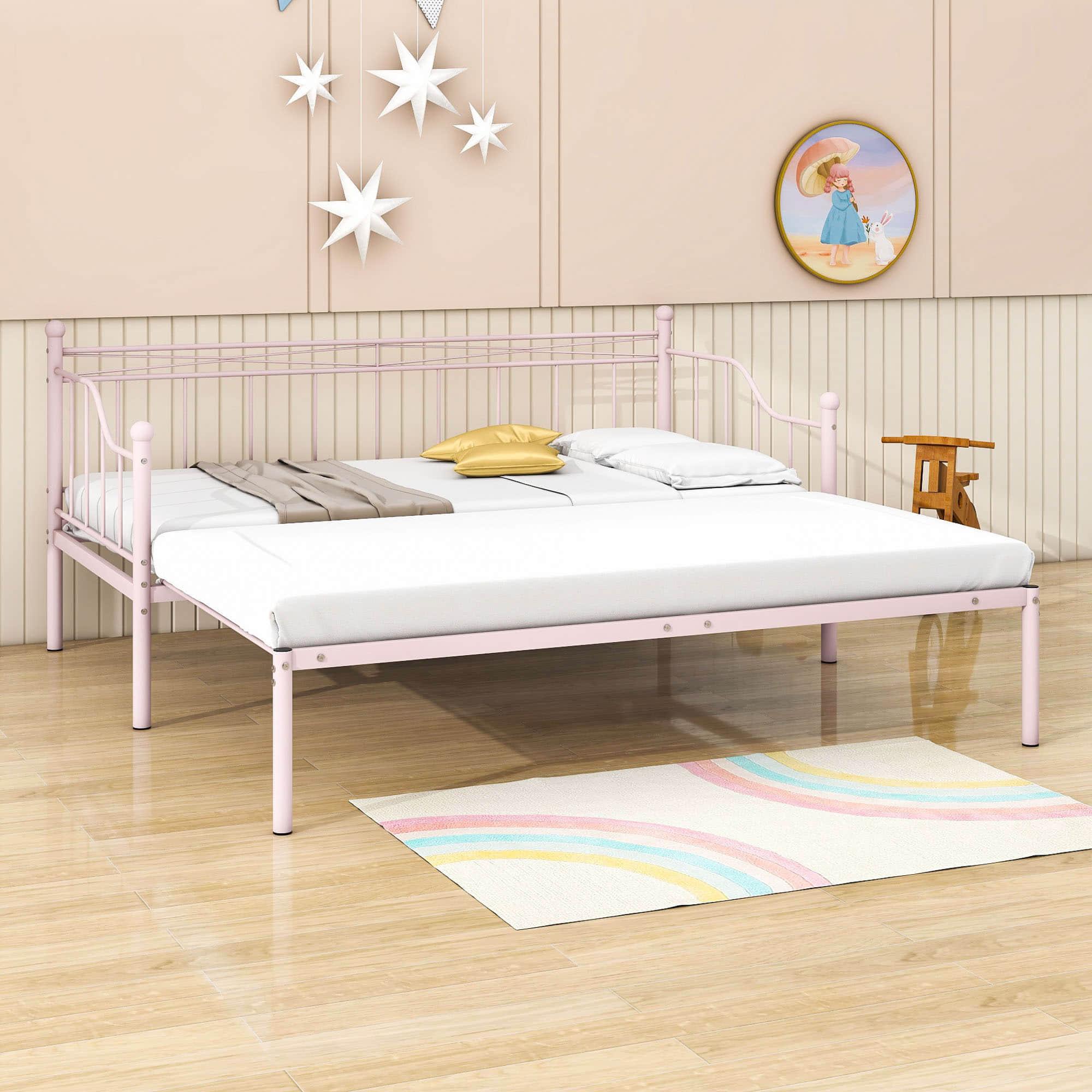 Metal Twin Daybed with Pop up Trundle