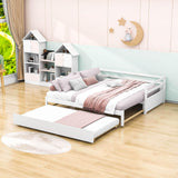 Twin / Double Twin Extendable Pull-out Daybed with Trundle - [Convertible]