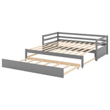 Twin / Double Twin Extendable Pull-out Daybed with Trundle - [Convertible]