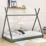 Low Twin Canopy Teepee Bed for Toddler, Kids