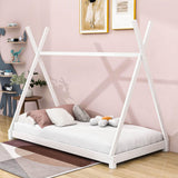 Low Twin Canopy Teepee Bed for Toddler, Kids