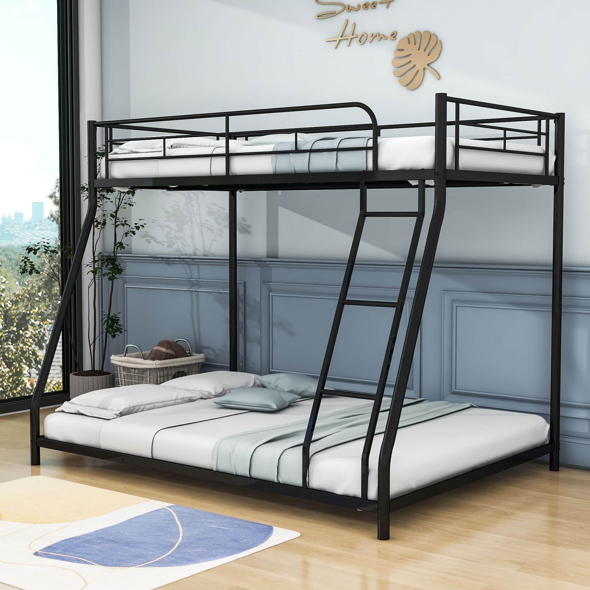 Metal Twin Over Full Low Bunk Beds for Kids Adults - [Standard, Heavy Duty]